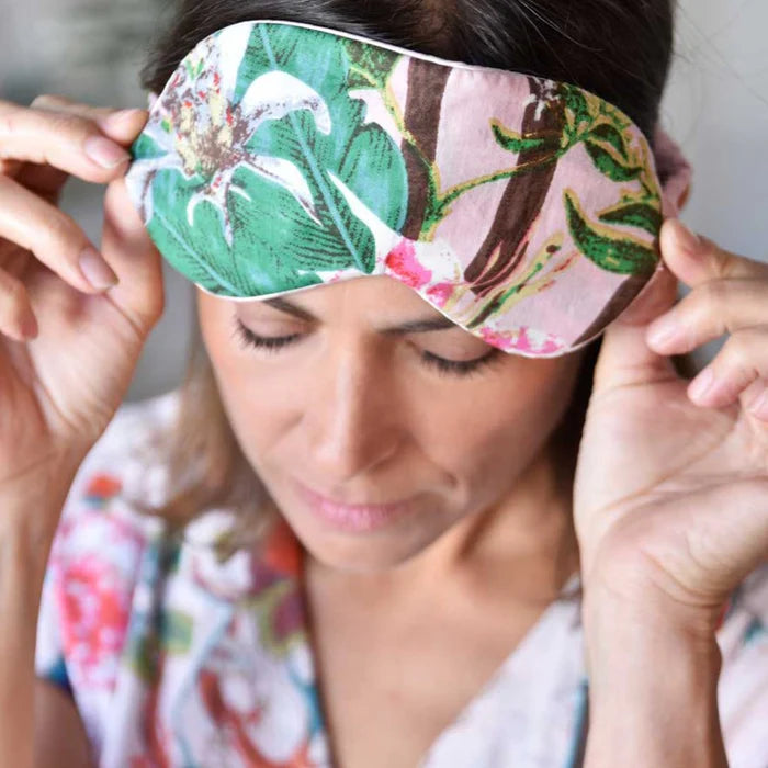 Pink Stargazer Print Eye Mask