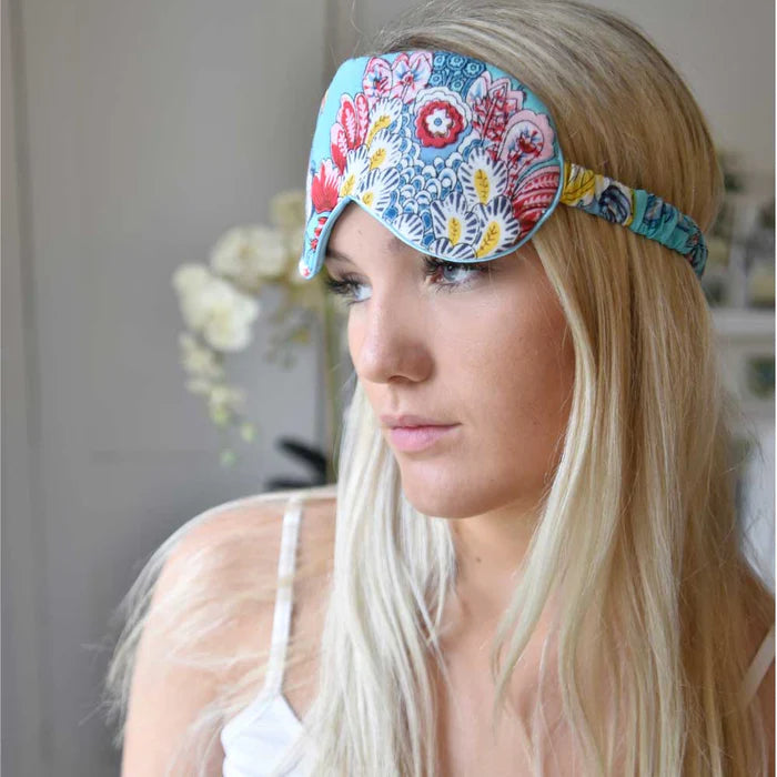 Blue Orchid Print Eye Mask